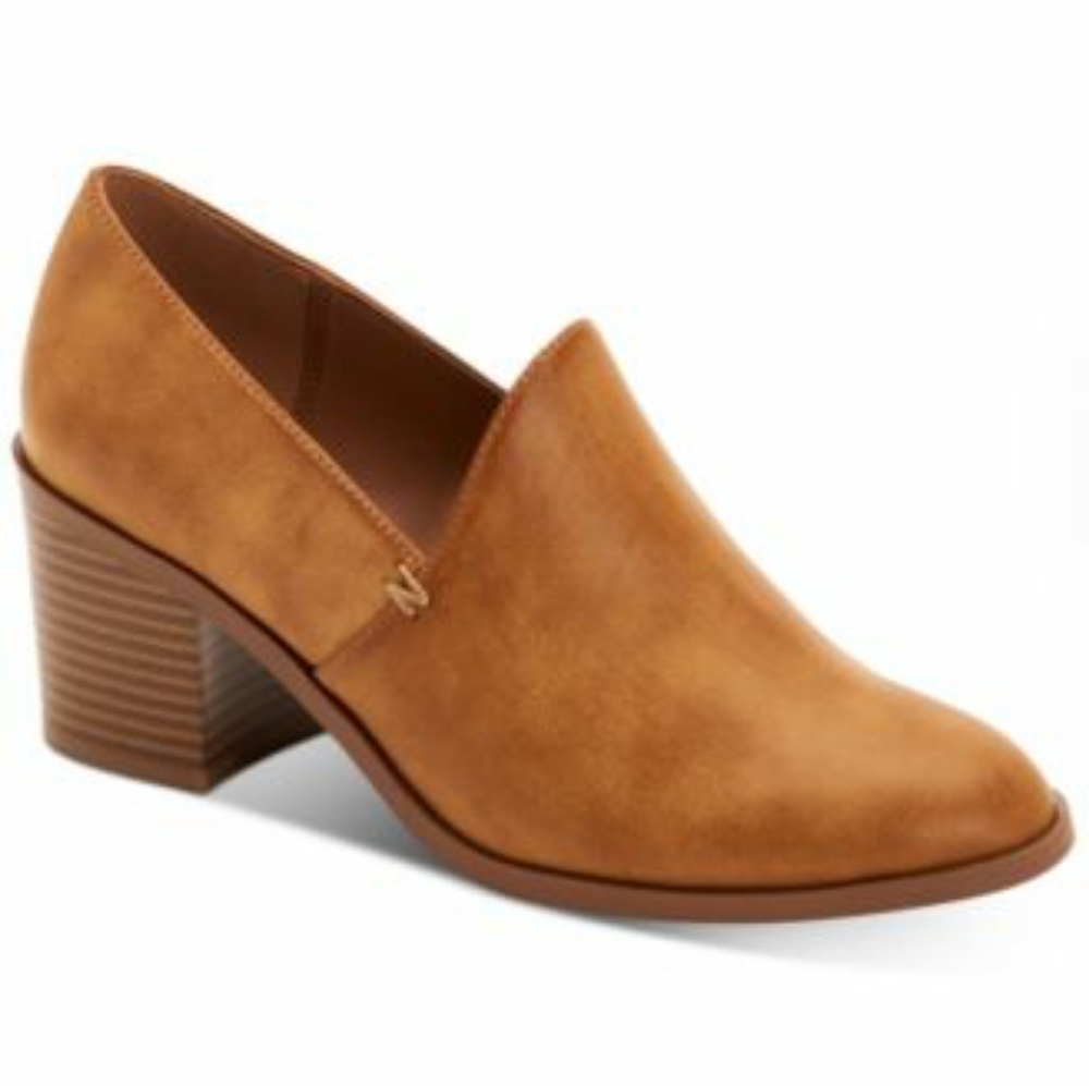 NWOT Cognac Slip-On Pumps